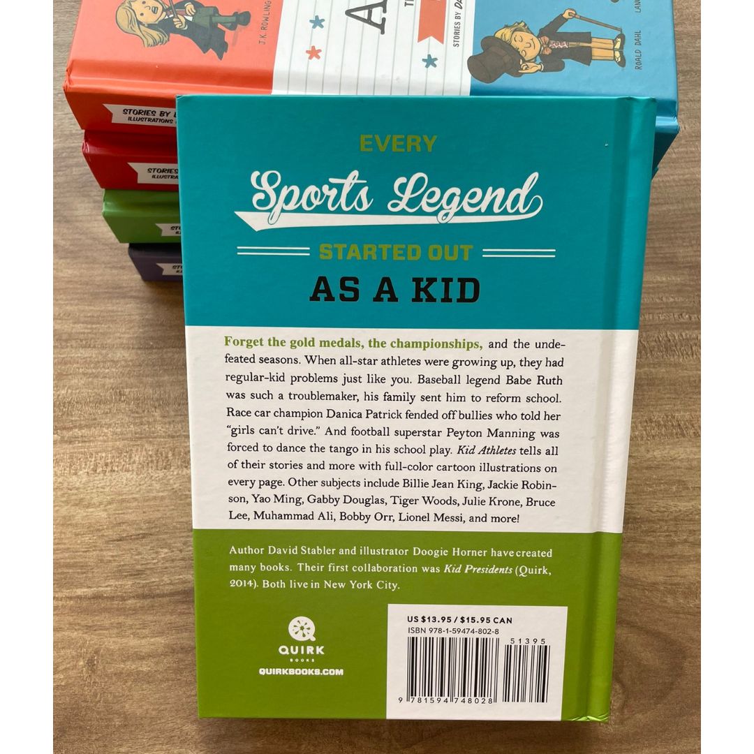 TRUE TALES OF CHILDHOOD series 5 books (brand new hardcover, no box, slight dents on book cover) - KID ARTISTS / ATHLETES / AUTHORS / PRESIDENTS / SCIENTISTS