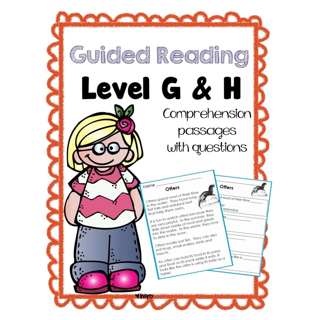 English Reading Comprehension & Phonics Worksheets / Workbook for Kids | Guided Reading Levels C–L | School-Recommended Early Literacy Practice (SINGLES)