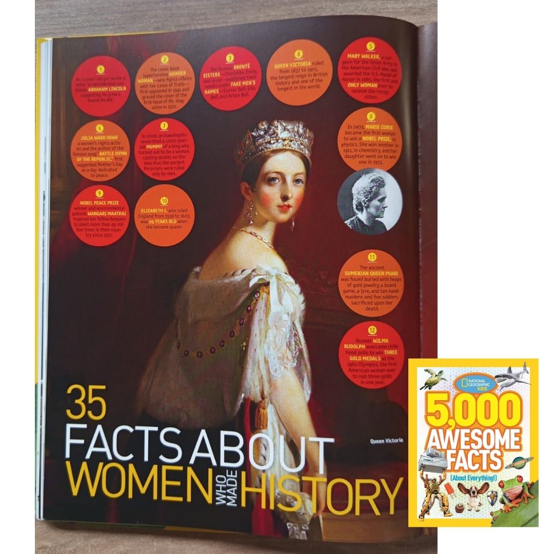 NATGEO National Geographic Kids 5,000 Awesome Facts (About Everything!) (USED book, hardcover, with slight dents)
