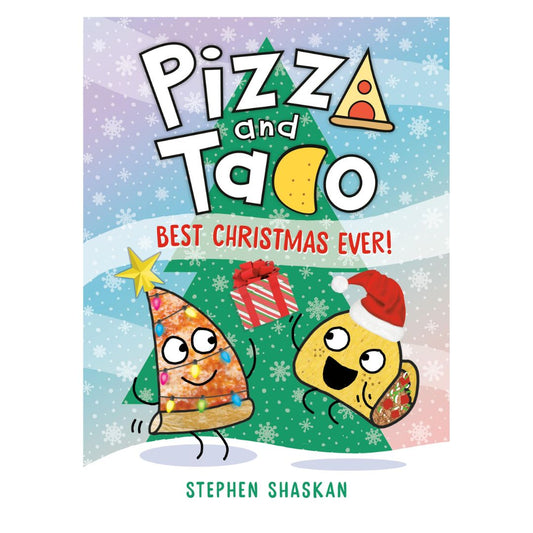 Pizza and Taco, A Graphic Novel: BEST CHRISTMAS EVER! (brand new Hardcover) with SLIGHT DENTS on book cover