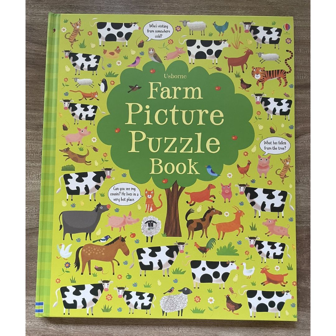Usborne Picture Puzzle Book (SINGLES, brand new Hardcover) Animals / Farm / Under the Sea - with SLIGHT DENTS on book cover