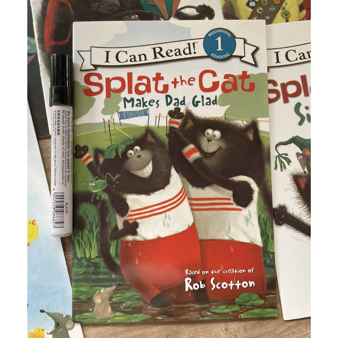 Splat The Cat I CAN READ Collection Box Set (no cd) 20 books, brand new softcover - BOX with DENTS