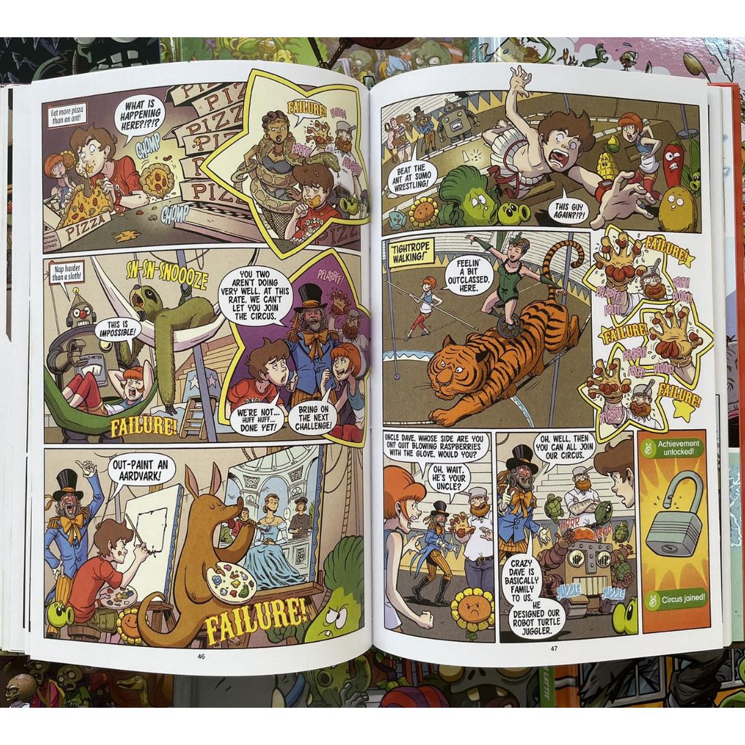 Plants vs. Zombies, COMICS (7 books) (Pls. Choose from SET 1 or 2) brand new hardcover, no box, with SLIGHT DENTS on book cover