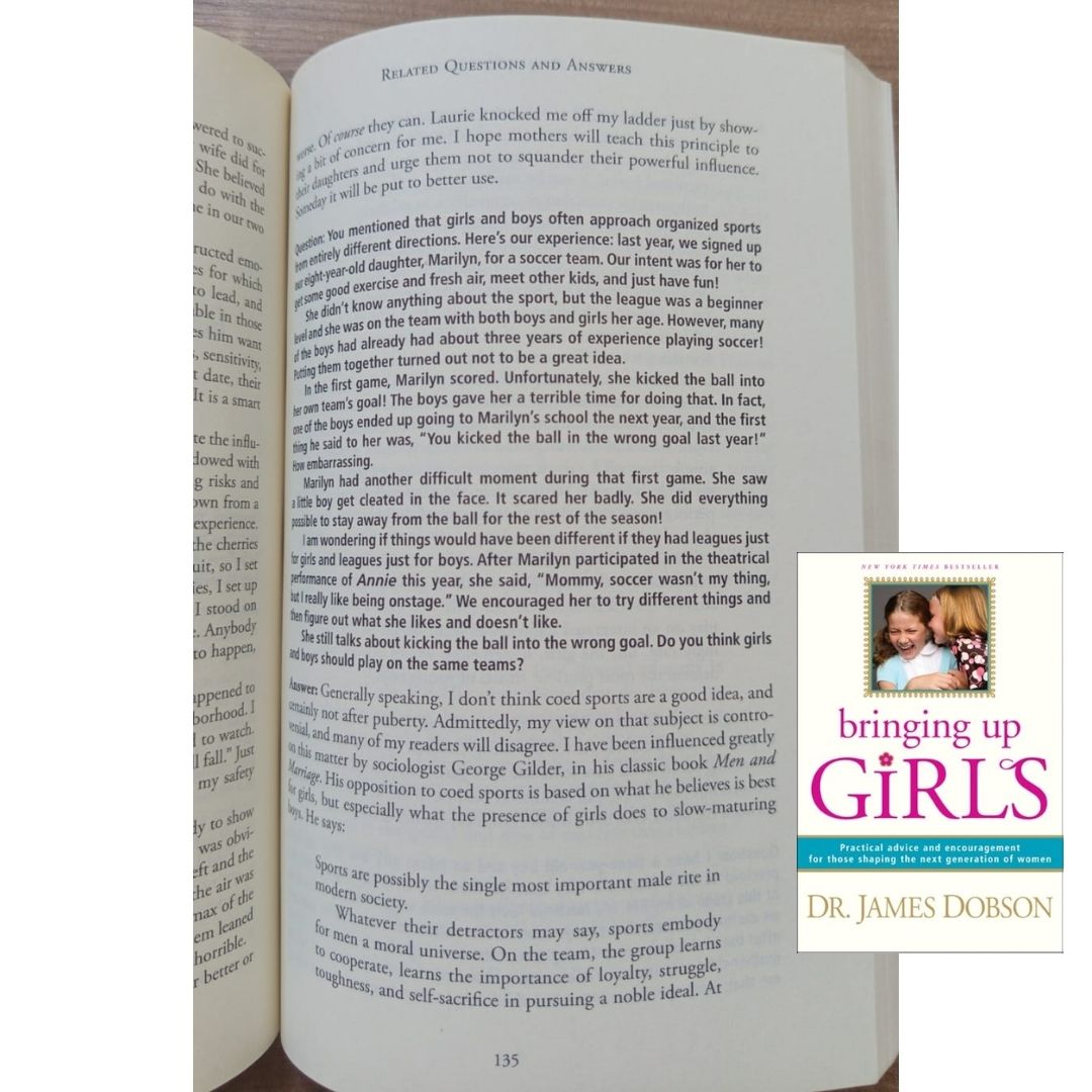 Bringing Up Girls: Practical Advice and Encouragement for Those Shaping the Next Generation of Women (by James C. Dobson) (USED book, softcover, with slight folds on book cover)