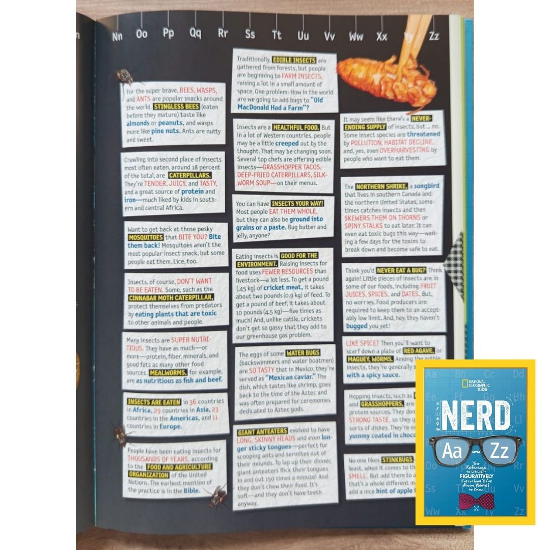 NATGEO National Geographic Kids NERD A to Z (USED book, hardcover, with slight dents on book cover)