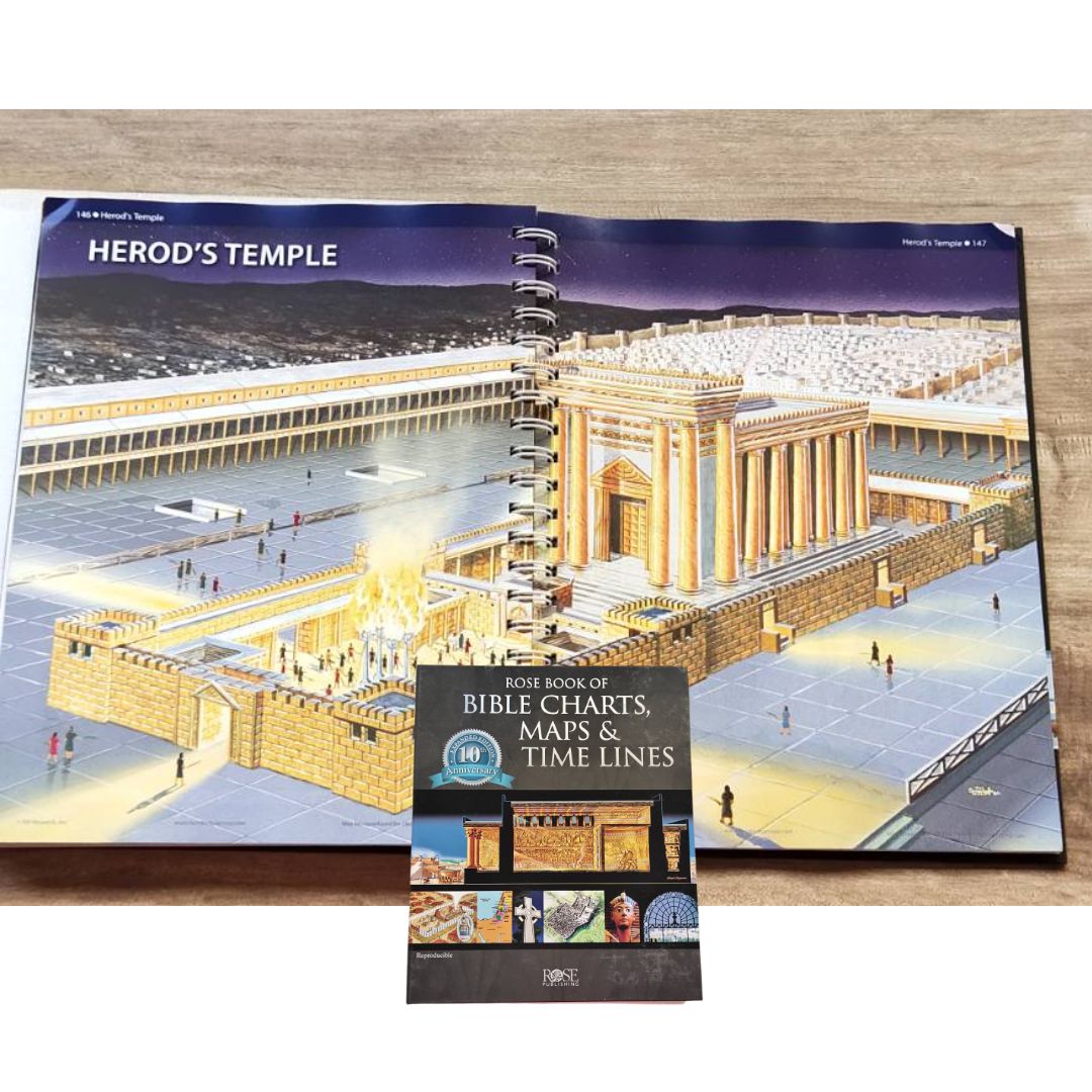 Rose Book of Bible Charts, Maps, and Time Lines Spiral-bound – Special Edition (Old and New Testament) with dents/tears on book cover, brand new hardcover