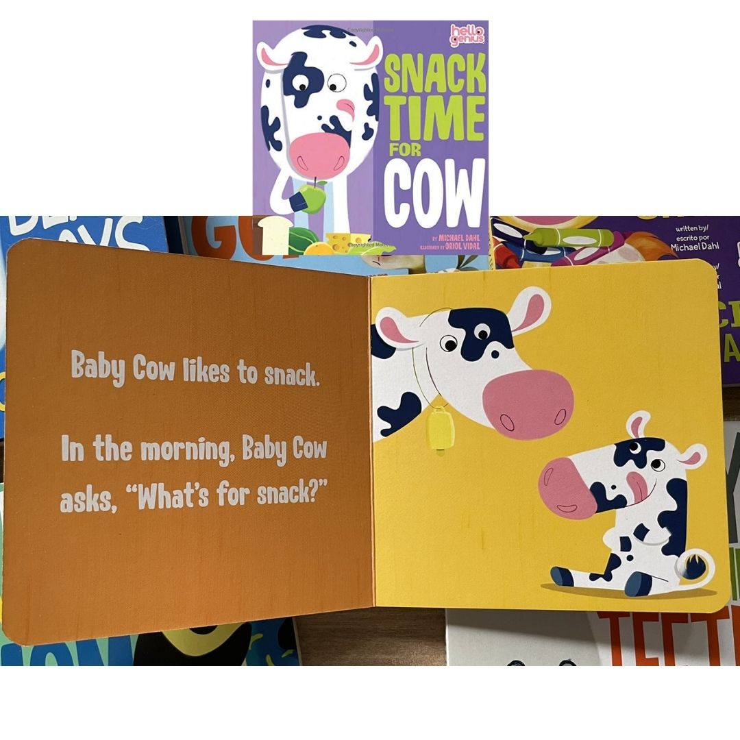 Hello Genius BOARD BOOKS (SINGLES) Little Dinos Don't Push / Just Breathe Bear / Little Lion Shares etc (book covers with SLIGHT DENTS)