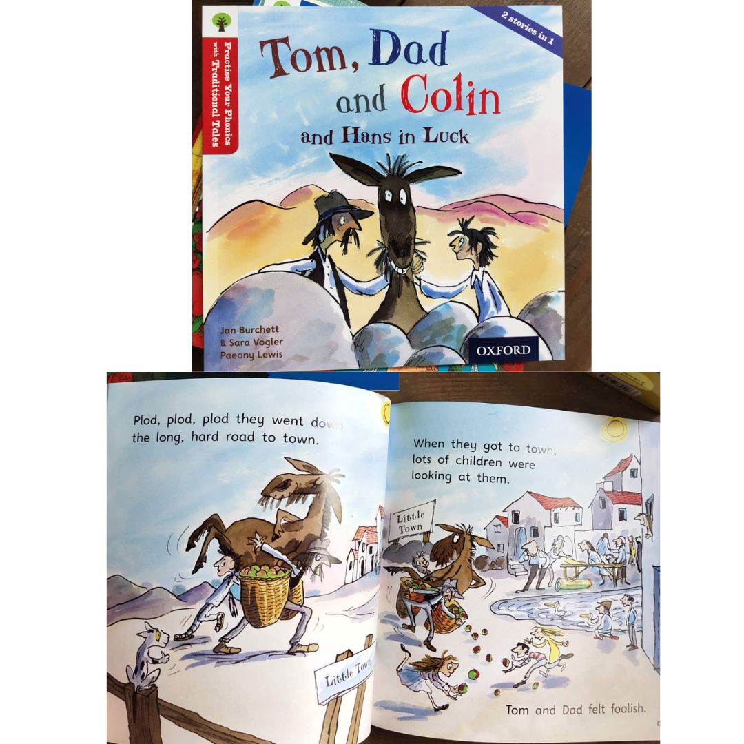 Oxford Practice Your Phonics (21 books) brand new softcover, fairy tales, boxed set, box with slight tears and dents