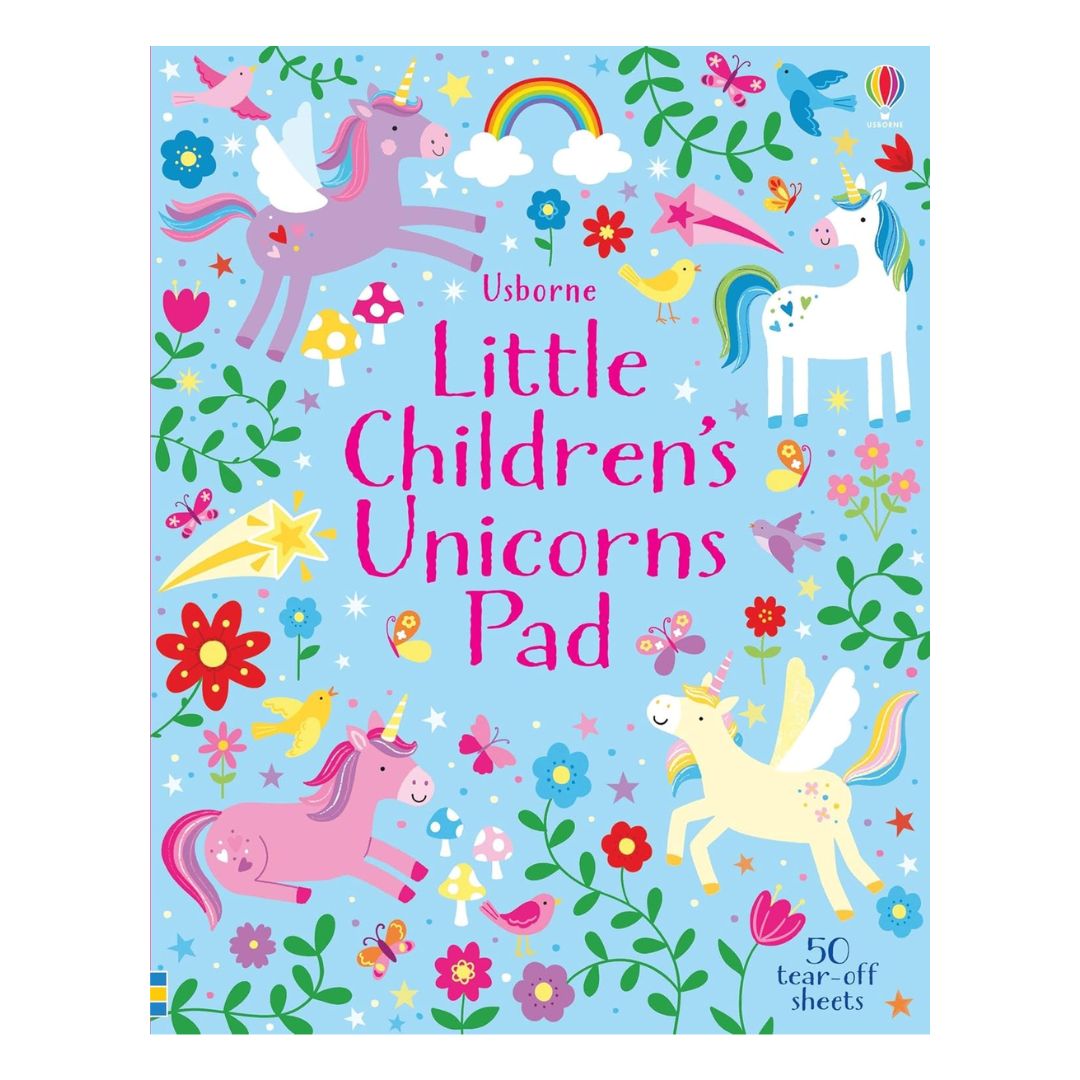 Usborne Little Children's TRAVEL / UNICORNS / PUZZLE Pad (SINGLES) Brand new softcover - with SLIGHT DENTS on book cover
