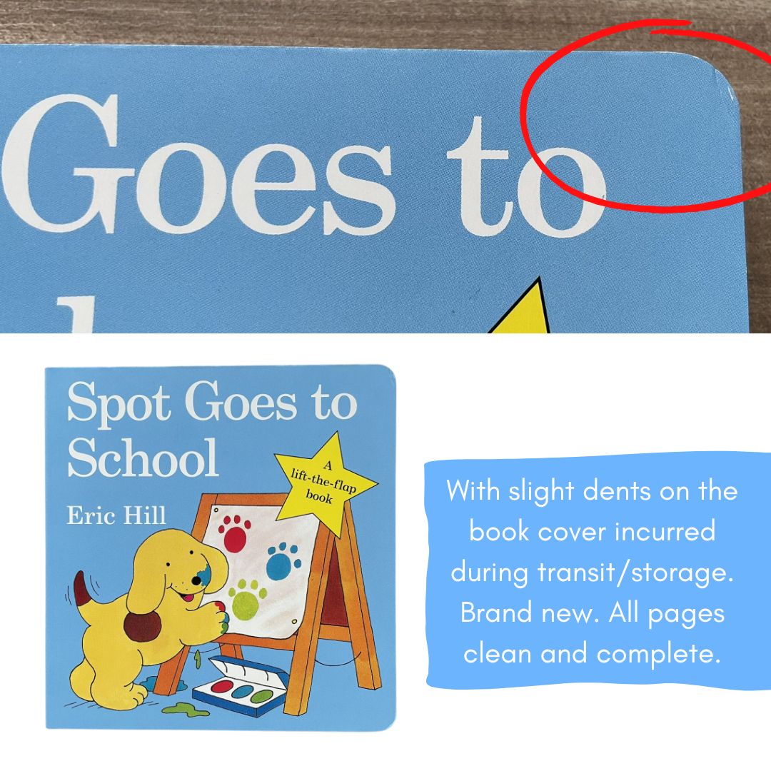 Where's Spot / Spot Loves His Mom / Spot Says Please and other stories BOARD BOOKS (SINGLES) brand new, with SLIGHT DENTS on book cover