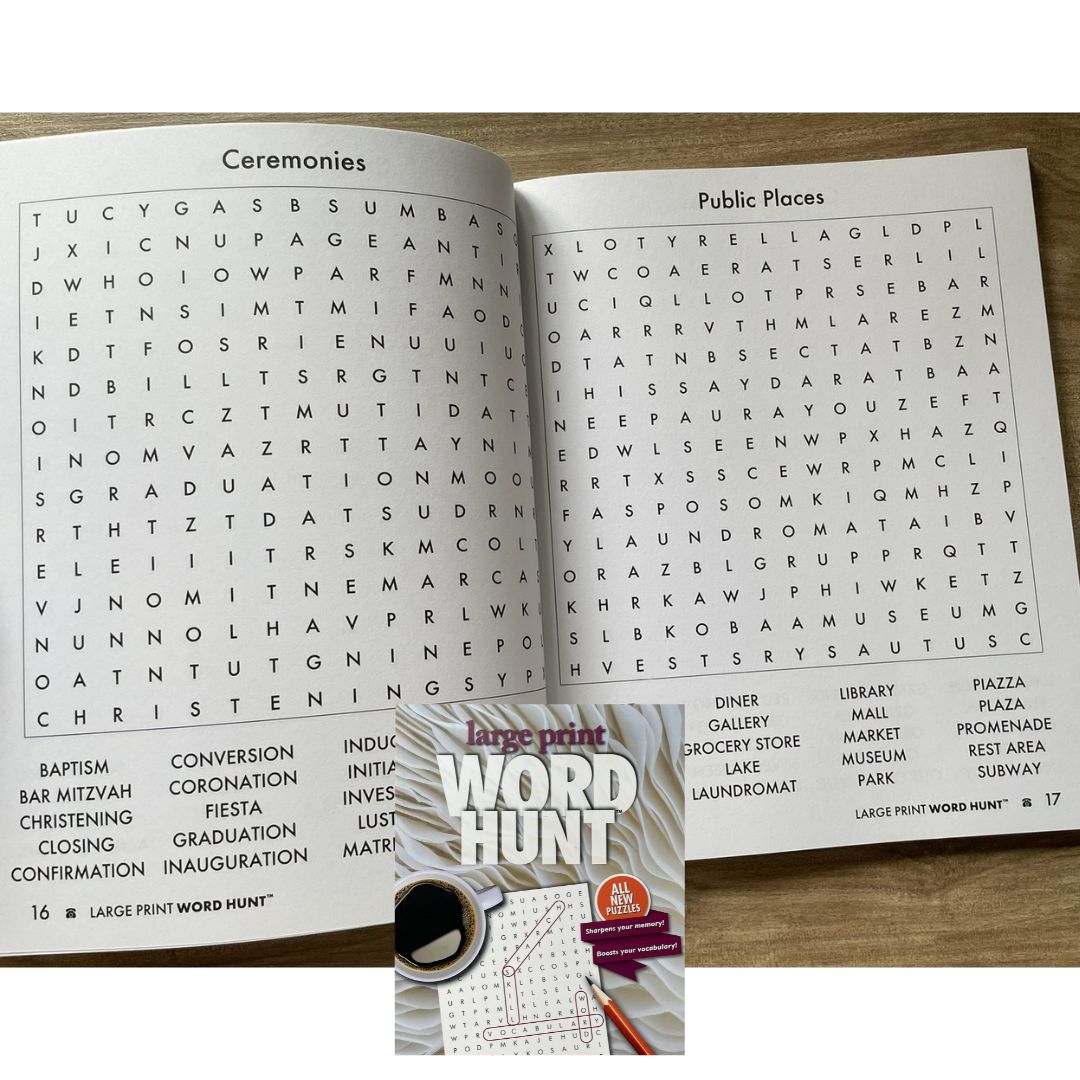 Large Print WORD HUNT (brand new Softcover)