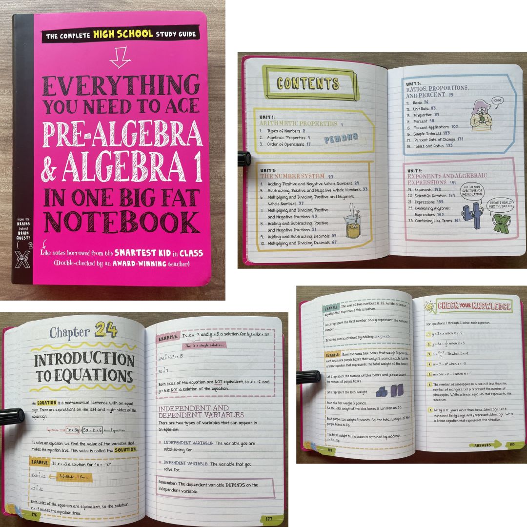 Everything You Need to Ace in One Big Fat Notebook: The Complete Middle School Study Guide (SINGLES) brand new Softcover - Biology/ Chemistry/ Computer Science & Coding/ English Language Arts/ Geometry/ World History/ Math/ Pre-Algebra & Algebra/ Science
