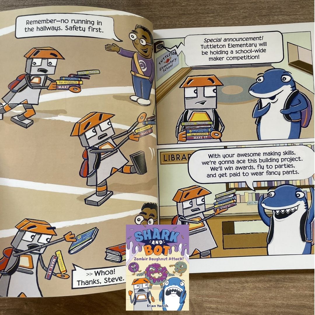 Shark and Bot, A Graphic Novel (Comics) by Brian Yanish (4 books) brand new softcover, no box