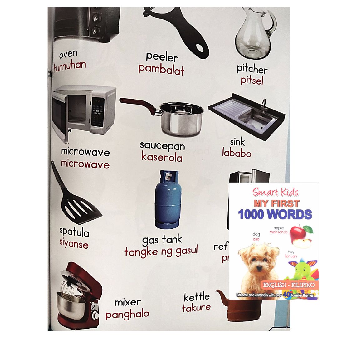 Smart Kids My First 1000 Words (English and Filipino Picture Books for Kids Distance Learning)