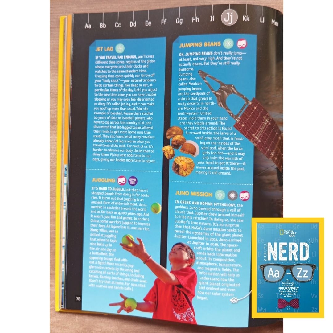 NATGEO National Geographic Kids NERD A to Z (USED book, hardcover, with slight dents on book cover)