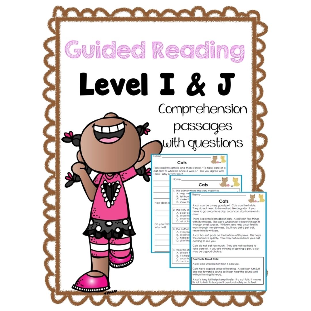 English Reading Comprehension & Phonics Worksheets / Workbook for Kids | Guided Reading Levels C–L | School-Recommended Early Literacy Practice (SINGLES)
