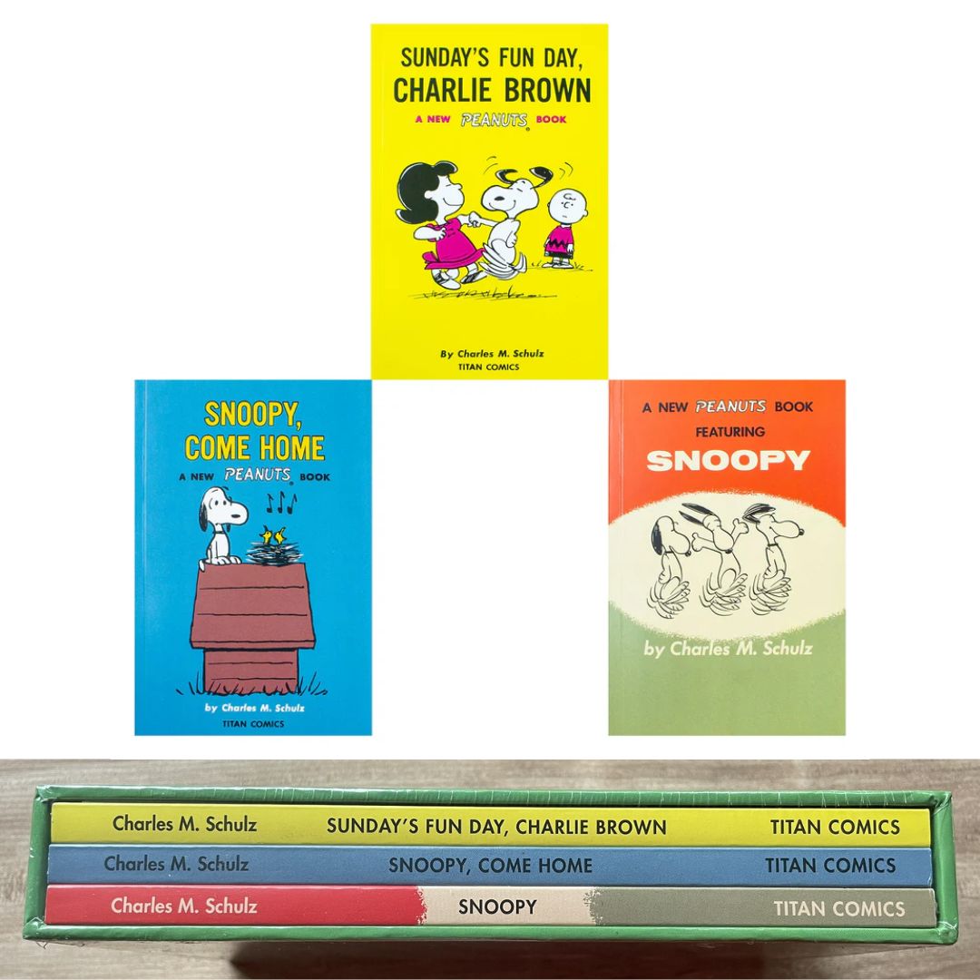 The CLASSIC PEANUTS / SNOOPY / PEANUTS GRAPHIC NOVEL Collection (3 Book) Slipcase Box Set By Charles M. Schulz (brand new softcovers)