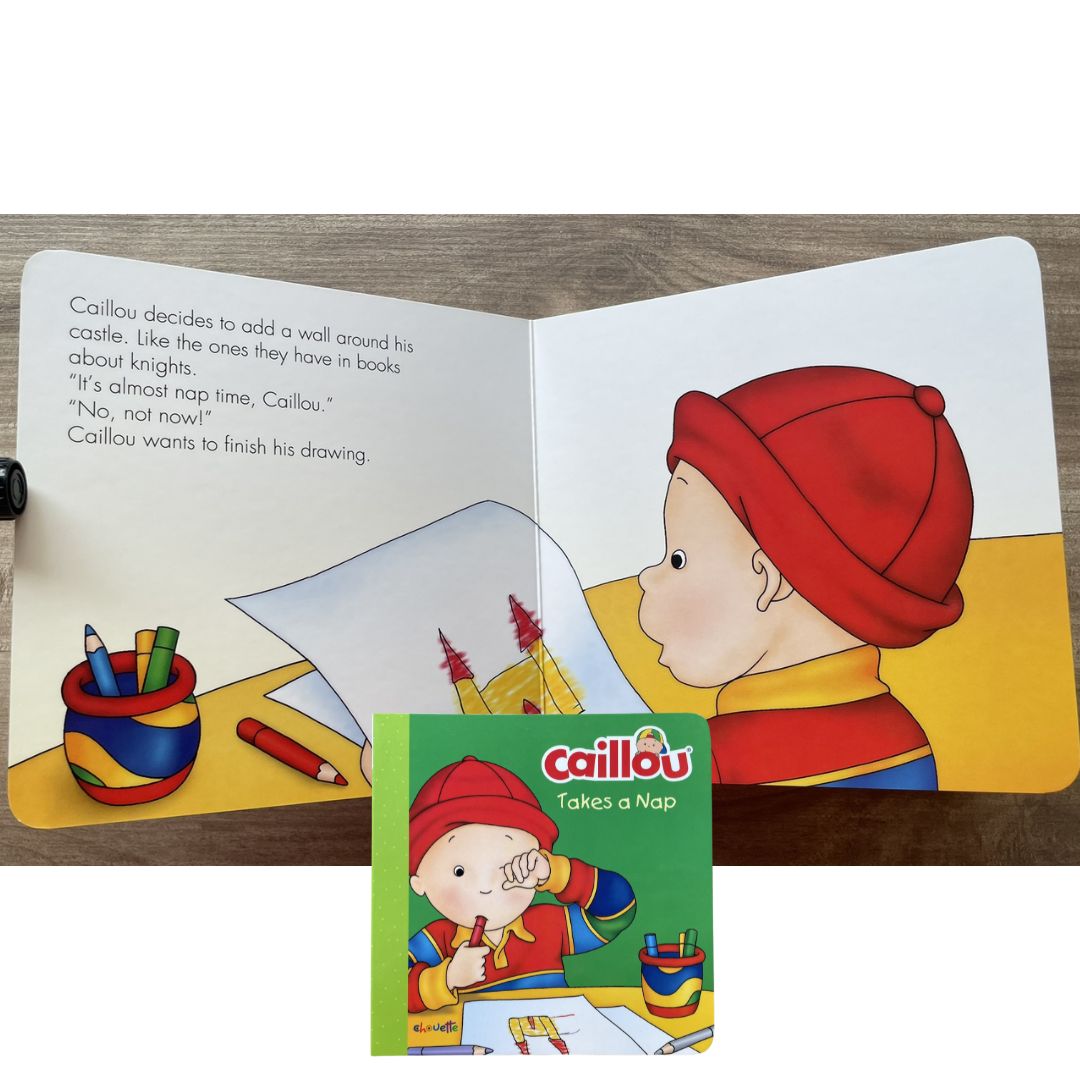 Caillou Asks Nicely // Takes a Nap (SINGLES, brand new Board Book, with SLIGHT DENTS on book cover)