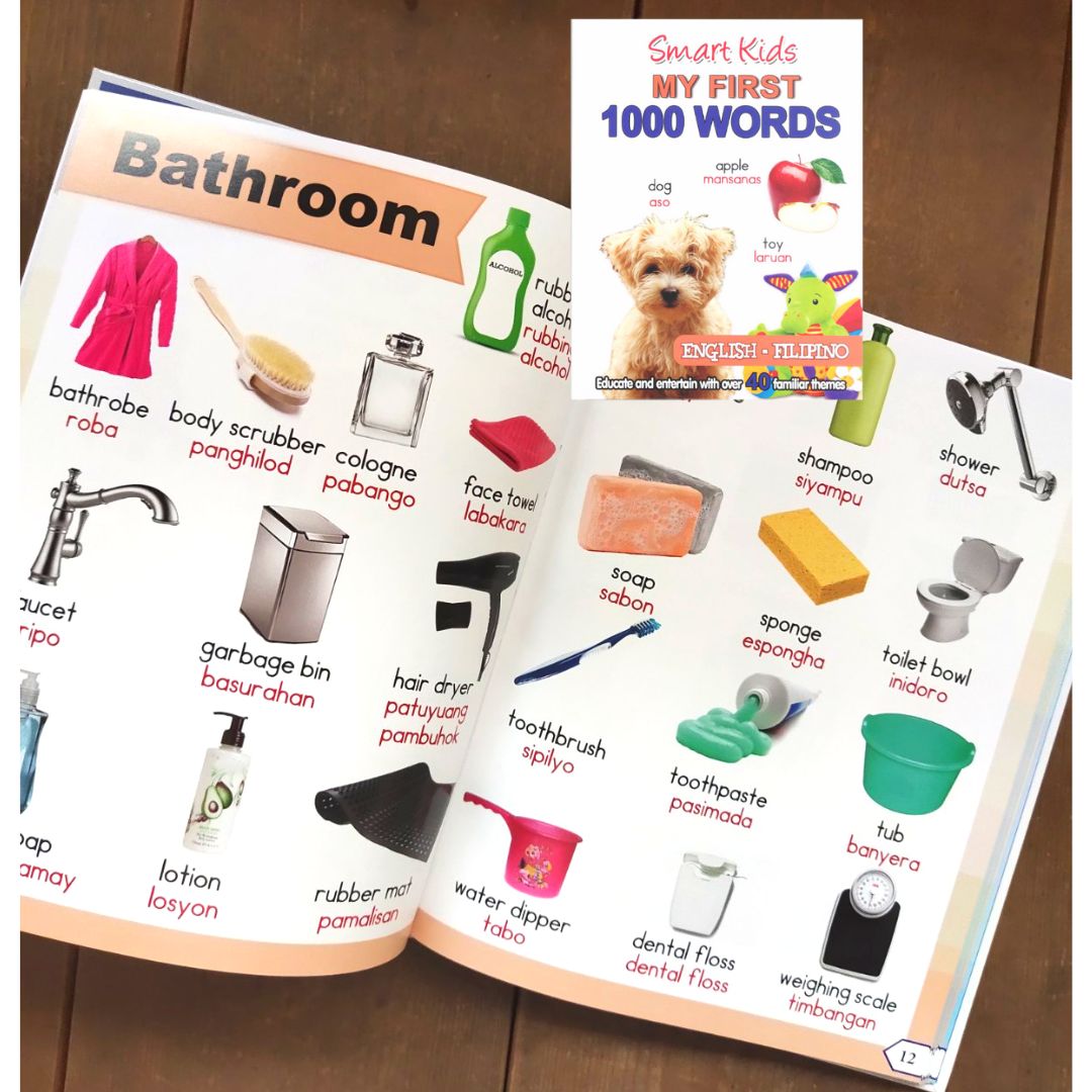 Smart Kids My First 1000 Words (English and Filipino Picture Books for Kids Distance Learning)