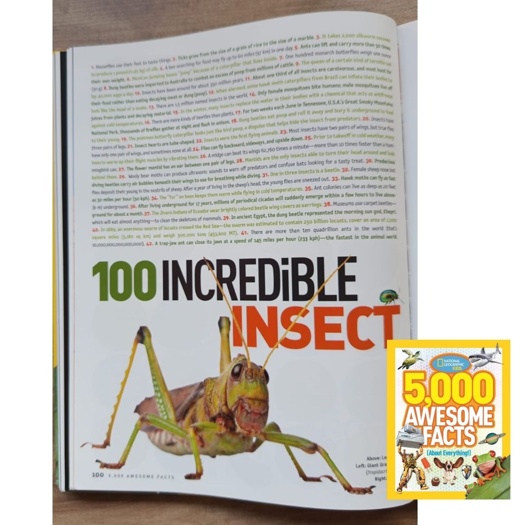 NATGEO National Geographic Kids 5,000 Awesome Facts (About Everything!) (USED book, hardcover, with slight dents)