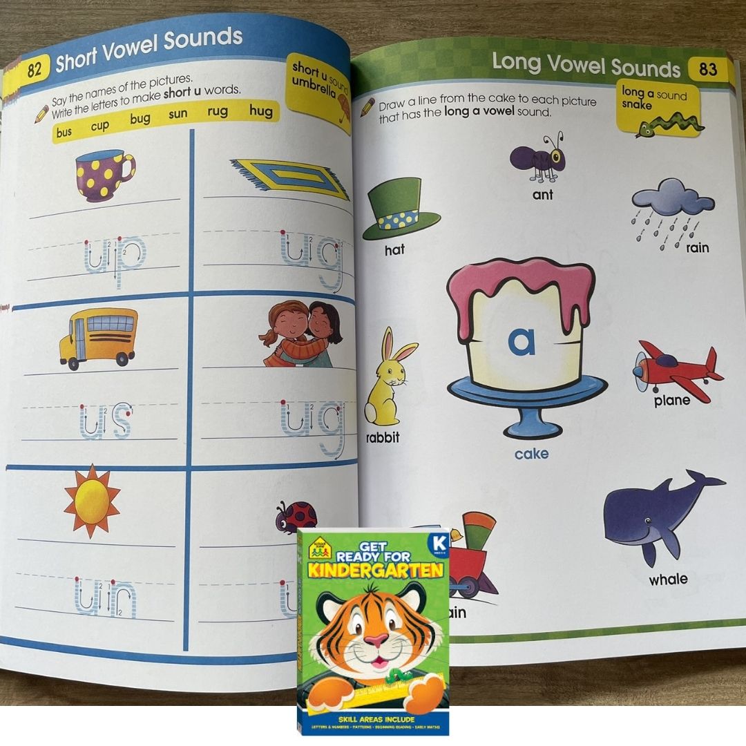 School Zone GET READY for Preschool / Kindergarten / First Grade Workbook (SINGLES) brand new softcover