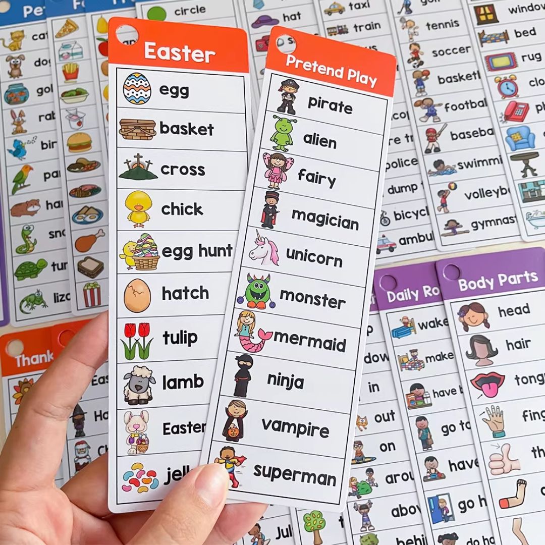 English Themed Vocabulary Flashcards Set | 20 Double-Sided Cards | Beginner Word Learning & Writing Prompt Cards l Writing Center Word Lists (40 Themes / 426 Words in a set) brand new, no box