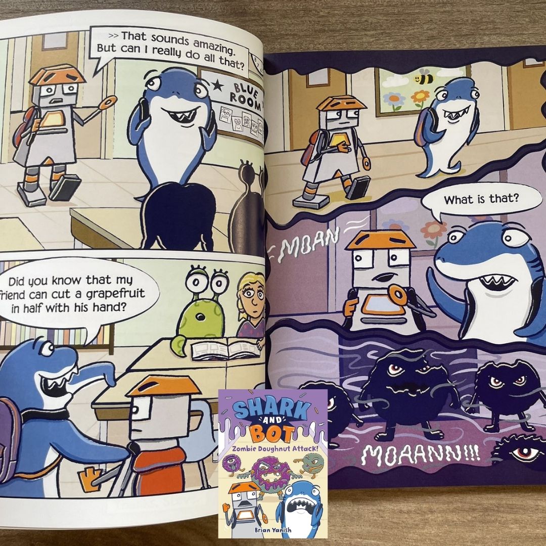 Shark and Bot, A Graphic Novel (Comics) by Brian Yanish (4 books) brand new softcover, no box