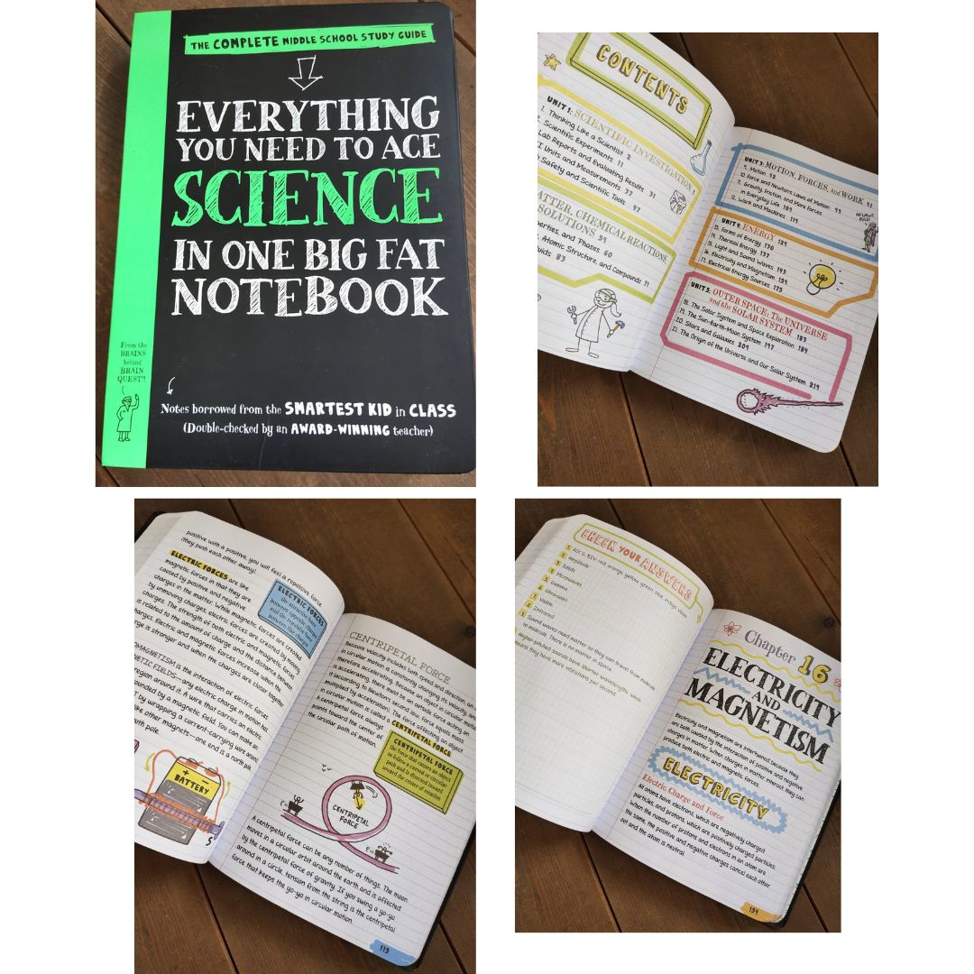 Everything You Need to Ace in One Big Fat Notebook: The Complete Middle School Study Guide (SINGLES) brand new Softcover - Biology/ Chemistry/ Computer Science & Coding/ English Language Arts/ Geometry/ World History/ Math/ Pre-Algebra & Algebra/ Science