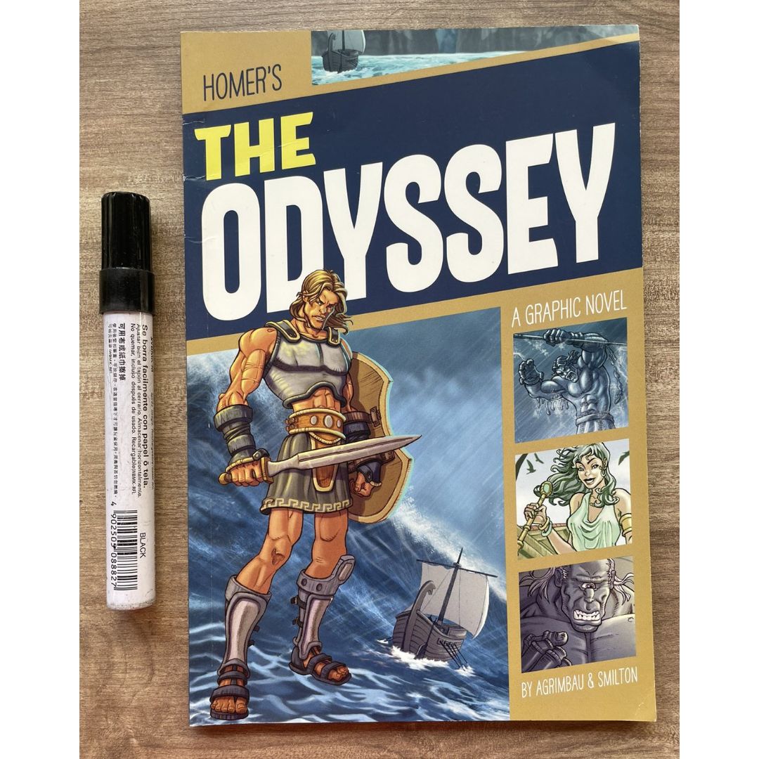 The Iliad / The Odyssey (A Graphic Novel) (SINGLES, brand new Softcover, with SLIGHT FOLDS on book cover)