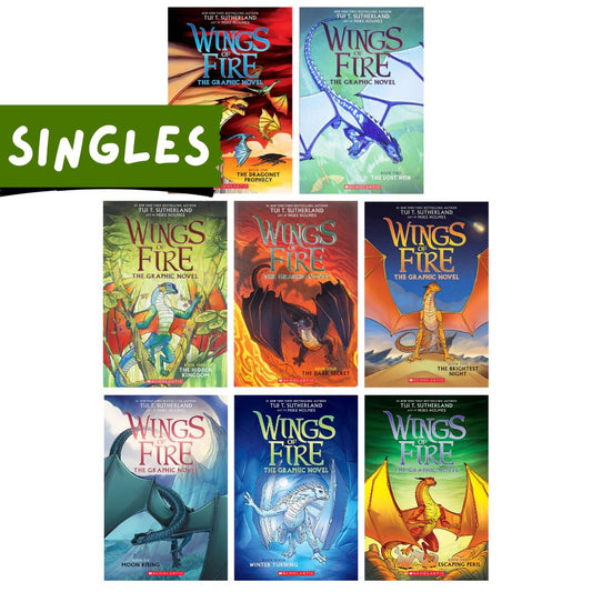 Wings of Fire Graphic Novels (SINGLES, brand new softcover, with SLIGHT FOLDS on book cover)