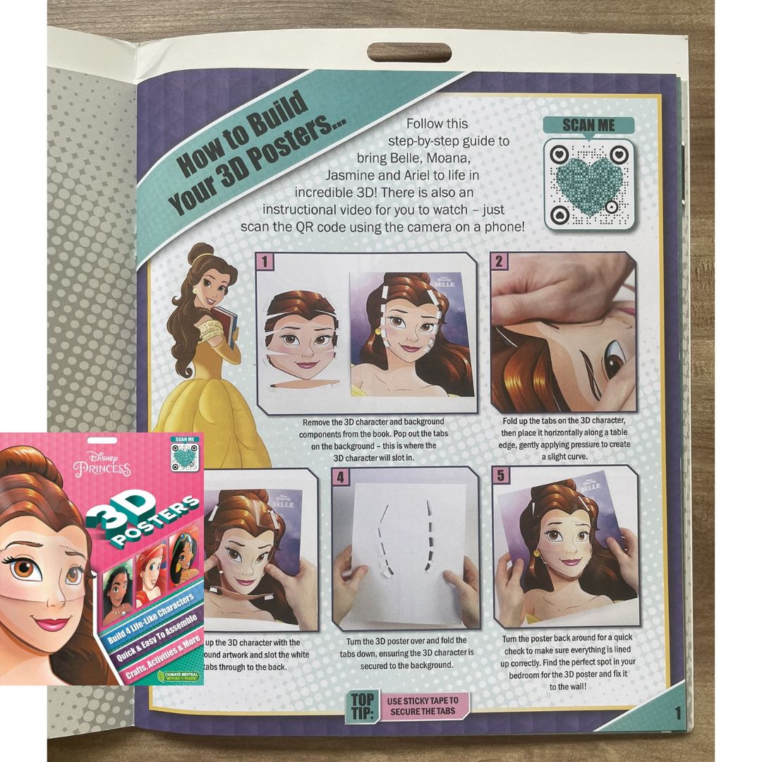 Disney 3D Pop Heads Posters (Marvel / Princess) (SINGLES, softcover)
