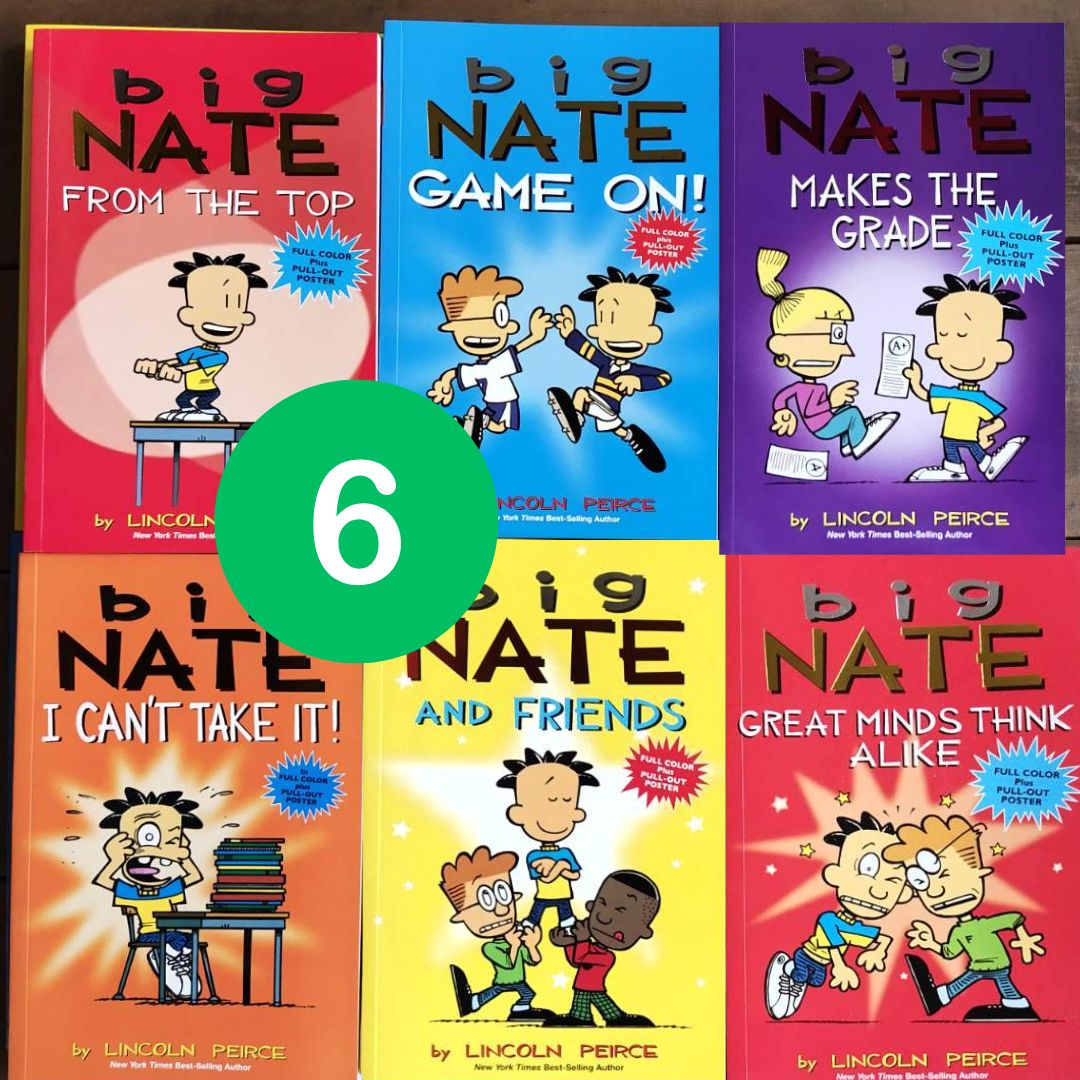 BIG NATE (COMICS - 6 books) brand new softcover, no box (pls. choose from SET 1 or 2)
