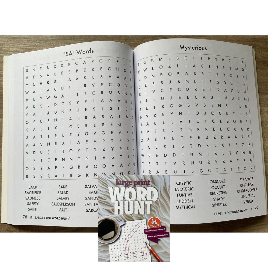 Large Print WORD HUNT (brand new Softcover)