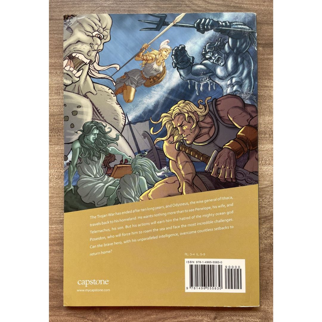The Iliad / The Odyssey (A Graphic Novel) (SINGLES, brand new Softcover, with SLIGHT FOLDS on book cover)