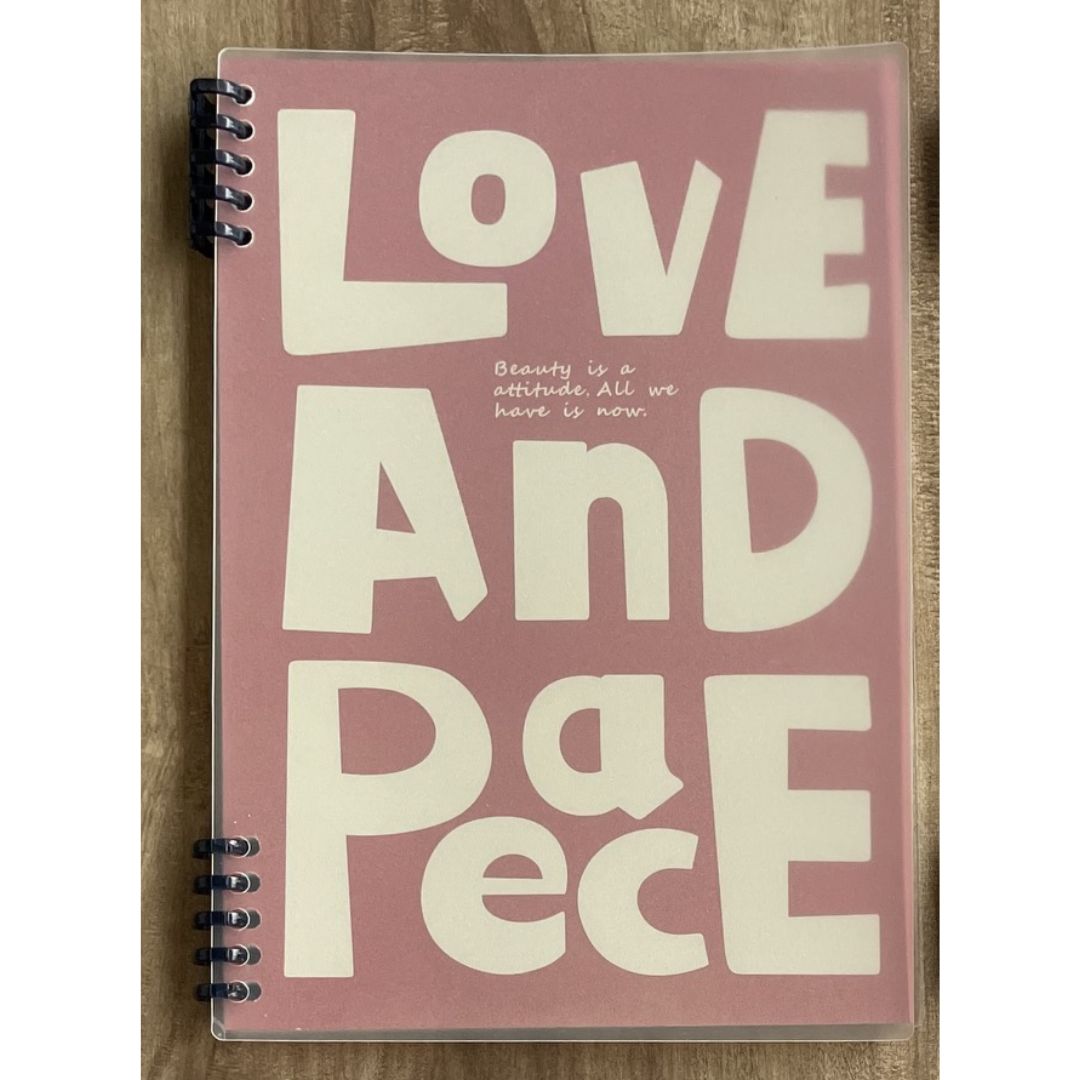 Lined Spiral Notebook (SINGLES / sold per piece) Love and Peace / Follow Your Dream cover designs