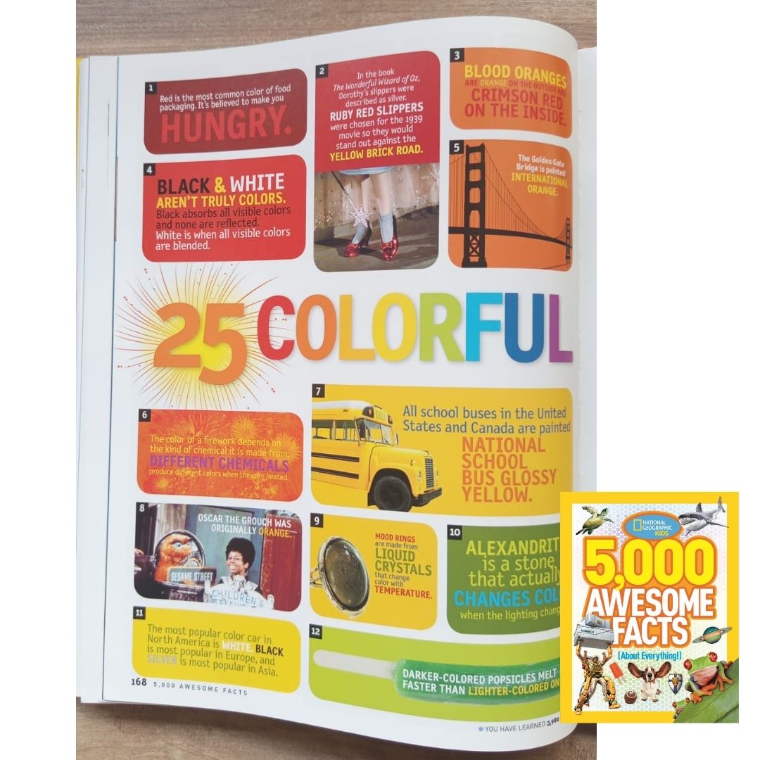 NATGEO National Geographic Kids 5,000 Awesome Facts (About Everything!) (USED book, hardcover, with slight dents)