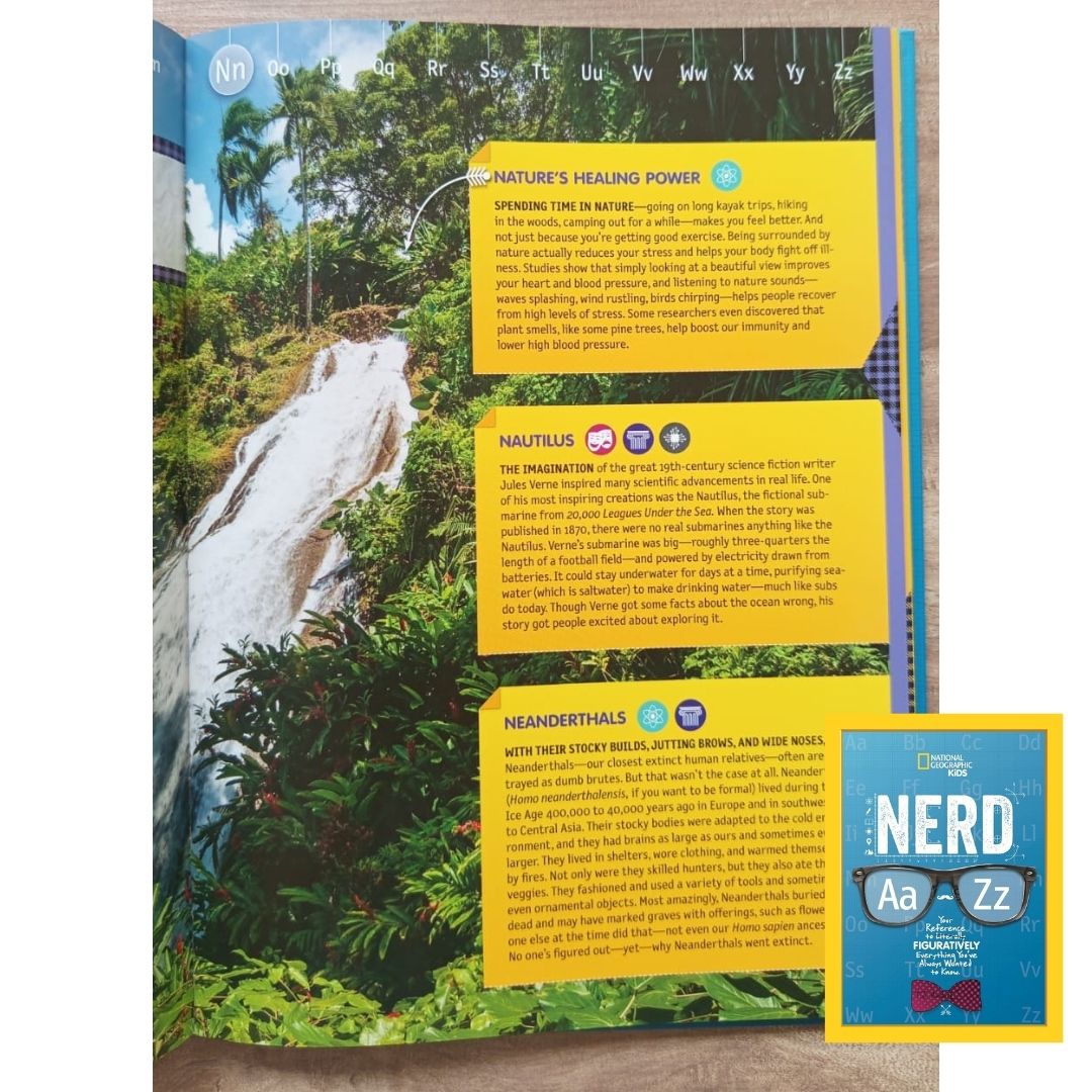 NATGEO National Geographic Kids NERD A to Z (USED book, hardcover, with slight dents on book cover)