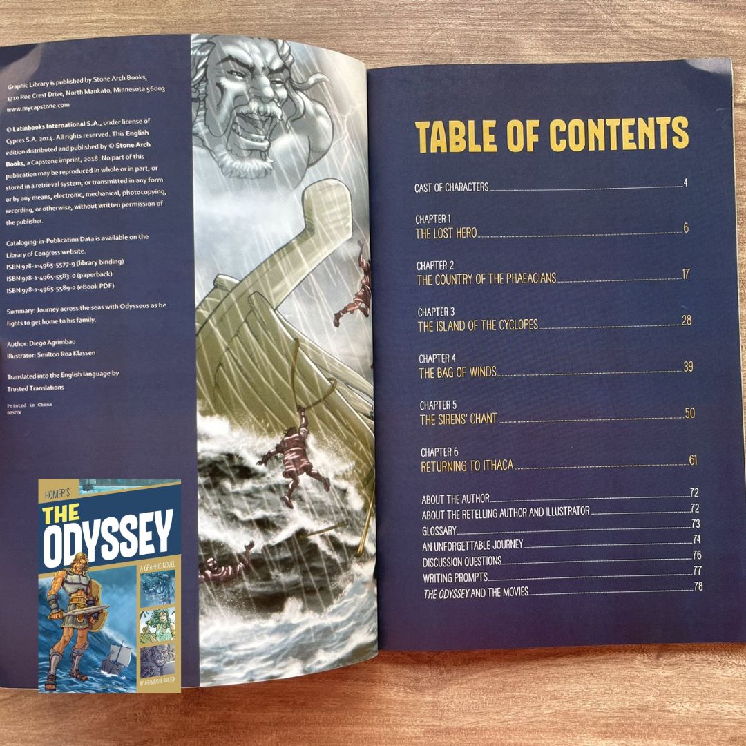 The Iliad / The Odyssey (A Graphic Novel) (SINGLES, brand new Softcover, with SLIGHT FOLDS on book cover)