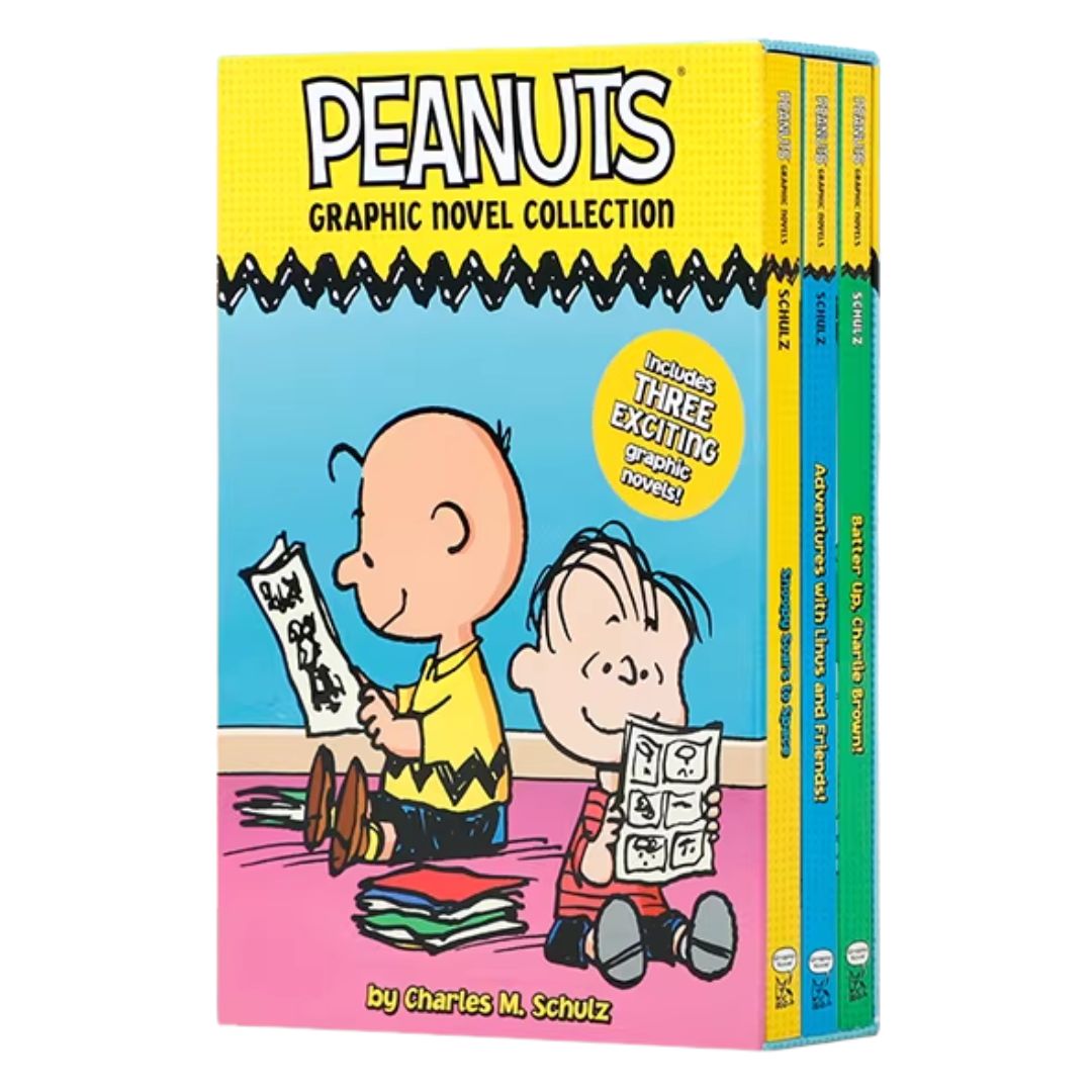The CLASSIC PEANUTS / SNOOPY / PEANUTS GRAPHIC NOVEL Collection (3 Book) Slipcase Box Set By Charles M. Schulz (brand new softcovers)
