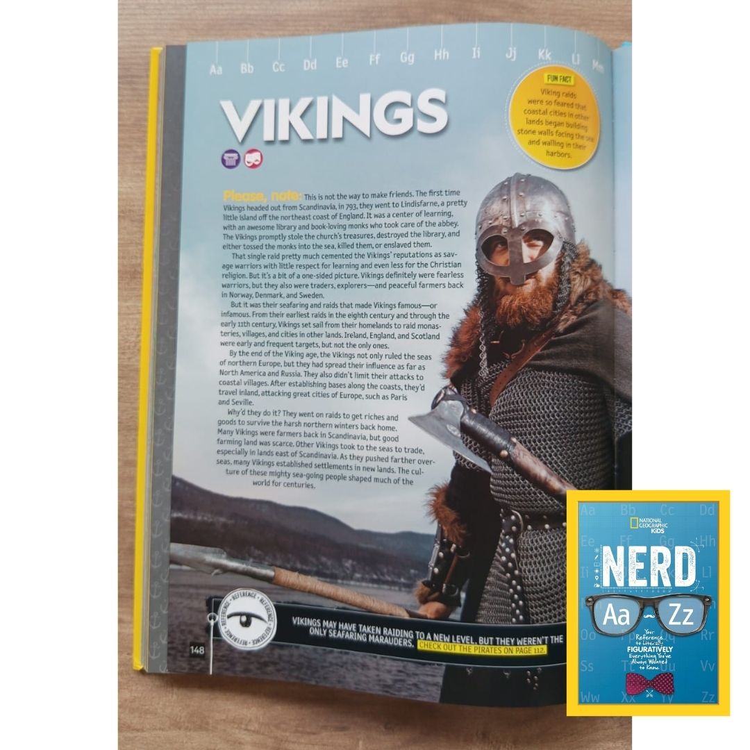 NATGEO National Geographic Kids NERD A to Z (USED book, hardcover, with slight dents on book cover)