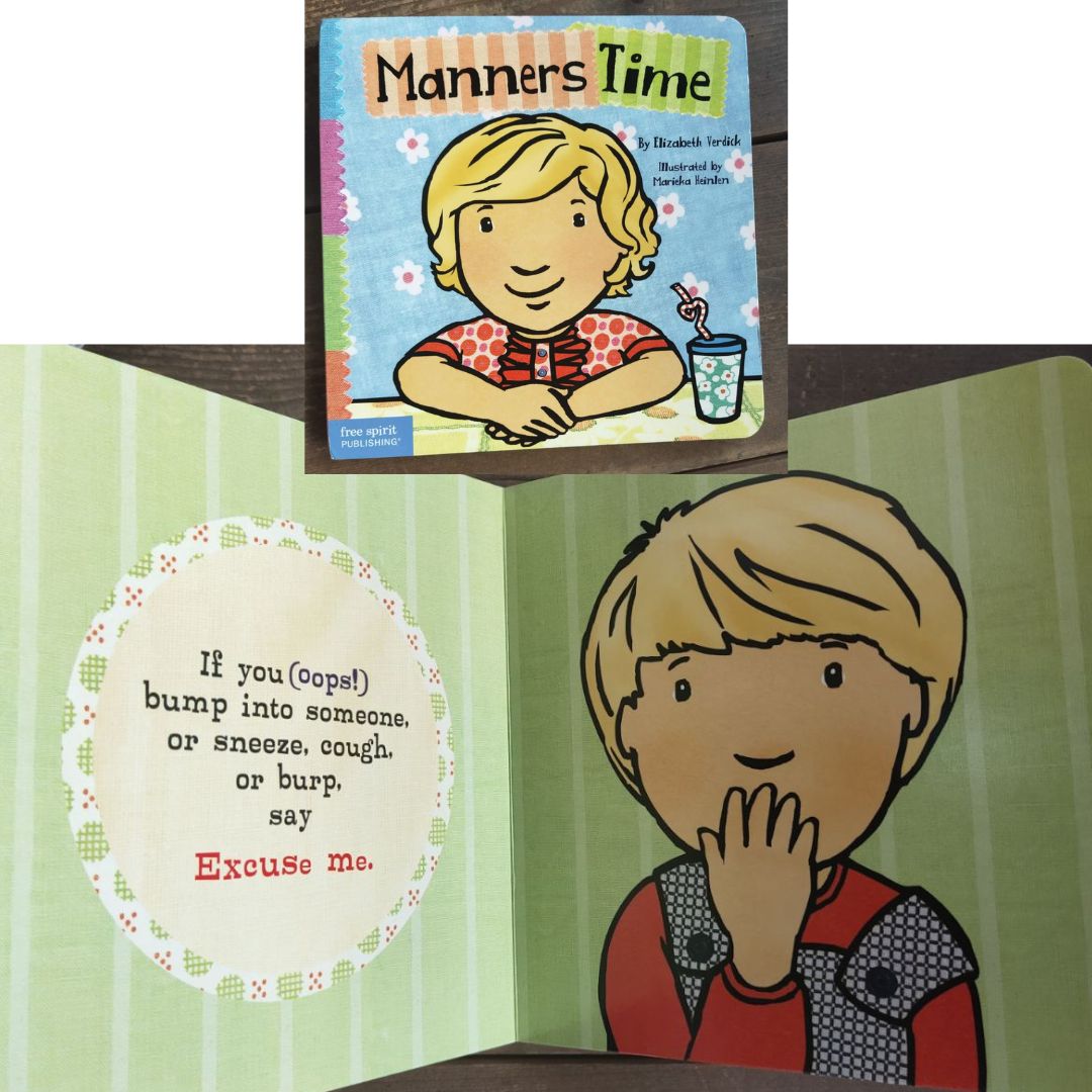 Best Behavior / Toddler Tools Manners BOARD BOOK (SINGLES) (brand new, with SLIGHT DENTS on book cover) Feet are not for kicking / Teeth are not for biting / Voices are not for yelling / Bedtime / Manners Time / Mealtime