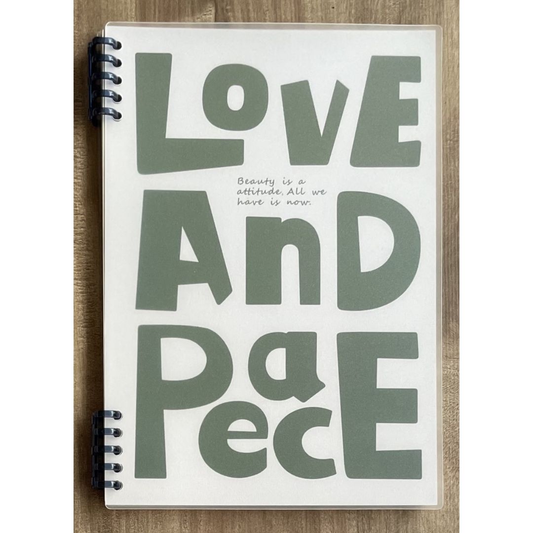 Lined Spiral Notebook (SINGLES / sold per piece) Love and Peace / Follow Your Dream cover designs
