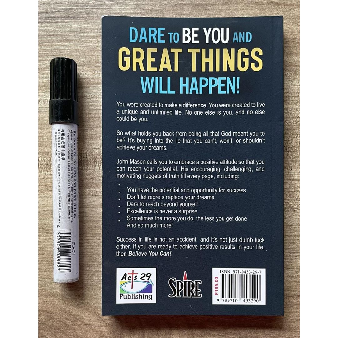Never Give Up/ Be Uncommon/ Be Yourself/ Believe You Can/ The Power of You (by John Mason) (SINGLES) brand new softcover