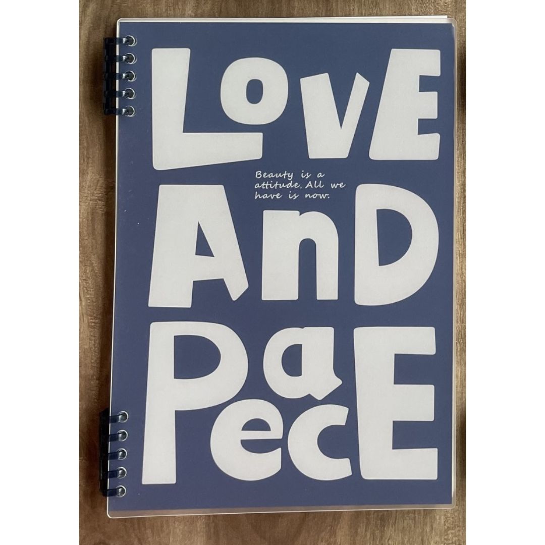 Lined Spiral Notebook (SINGLES / sold per piece) Love and Peace / Follow Your Dream cover designs