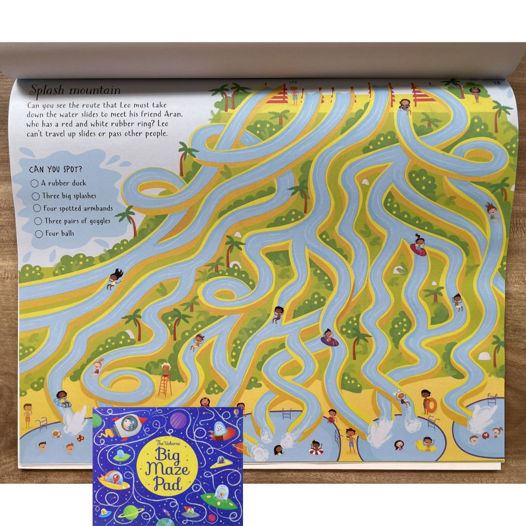 The Usborne Big DOT-TO-DOT / MAZE / PUZZLE Pad (SINGLES, brand new softcover, JUMBO tear-off activity pads) - Book cover with SLIGHT FOLDS