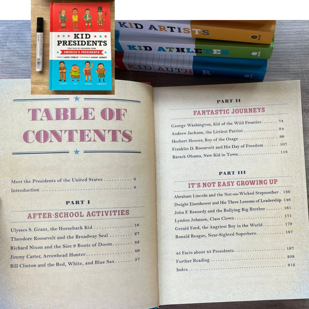 TRUE TALES OF CHILDHOOD series 5 books (brand new hardcover, no box, slight dents on book cover) - KID ARTISTS / ATHLETES / AUTHORS / PRESIDENTS / SCIENTISTS