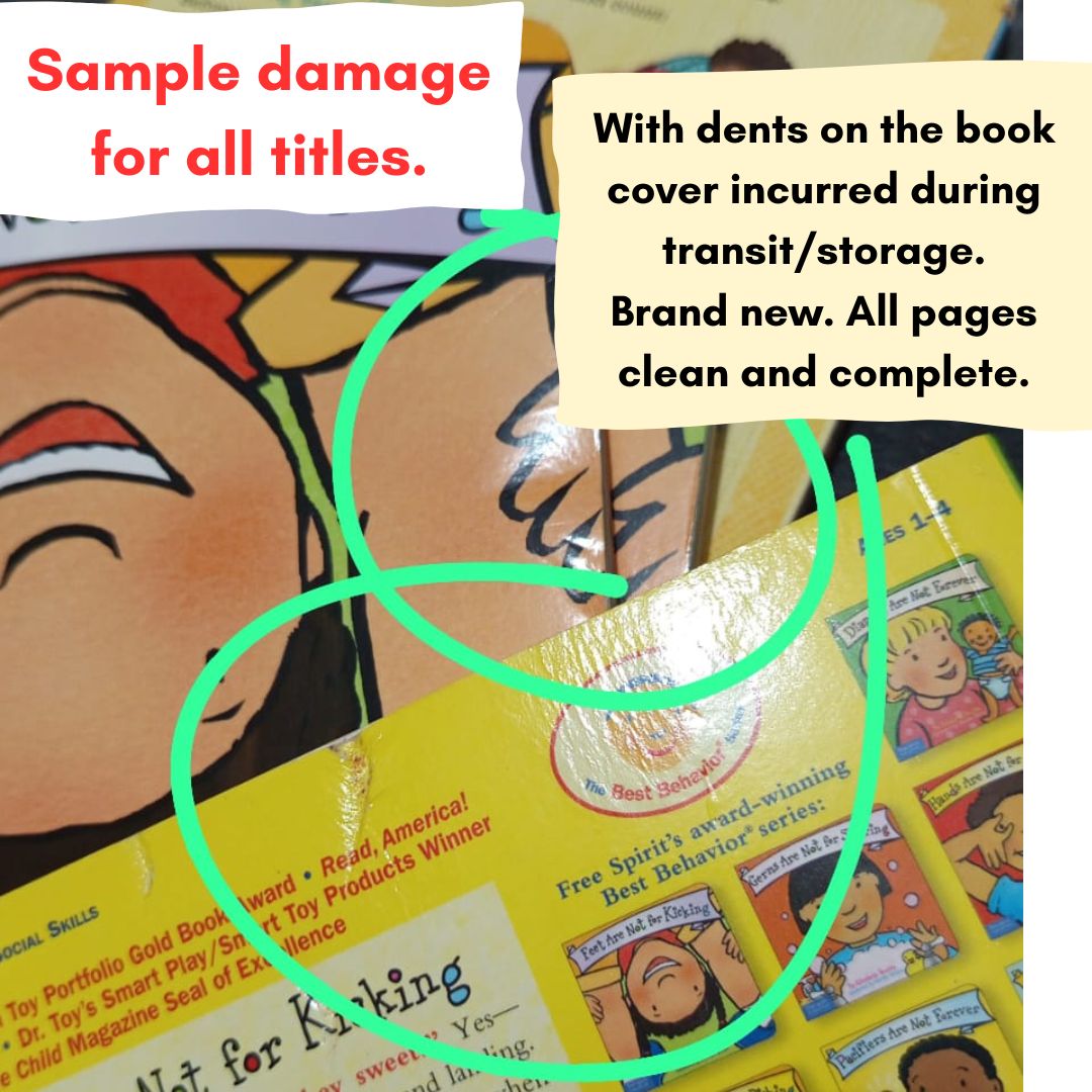 Best Behavior / Toddler Tools Manners BOARD BOOK (SINGLES) (brand new, with SLIGHT DENTS on book cover) Feet are not for kicking / Teeth are not for biting / Voices are not for yelling / Bedtime / Manners Time / Mealtime