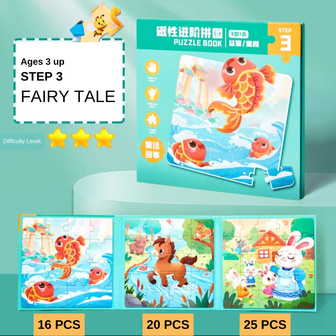 Trifold PUZZLE BOOK (singles) hardcover jigsaw puzzles book