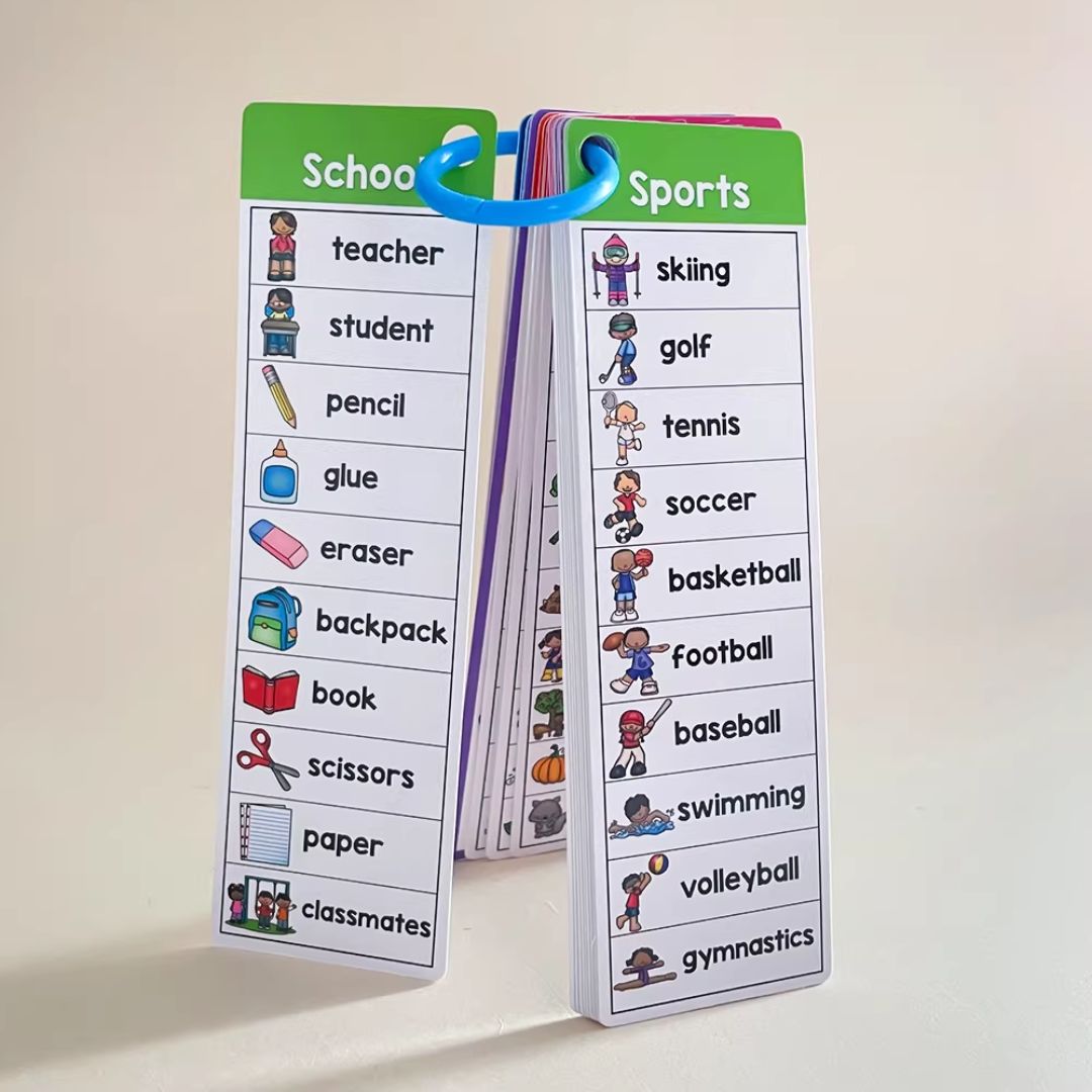 English Themed Vocabulary Flashcards Set | 20 Double-Sided Cards | Beginner Word Learning & Writing Prompt Cards l Writing Center Word Lists (40 Themes / 426 Words in a set) brand new, no box