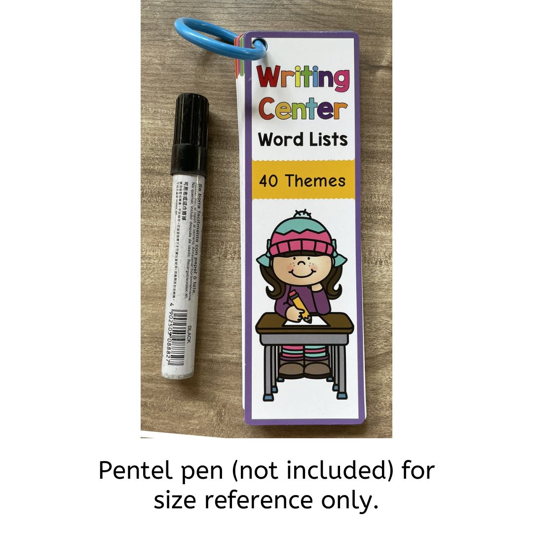 English Themed Vocabulary Flashcards Set | 20 Double-Sided Cards | Beginner Word Learning & Writing Prompt Cards l Writing Center Word Lists (40 Themes / 426 Words in a set) brand new, no box